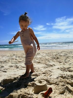 Linen Jumpsuit-Sand